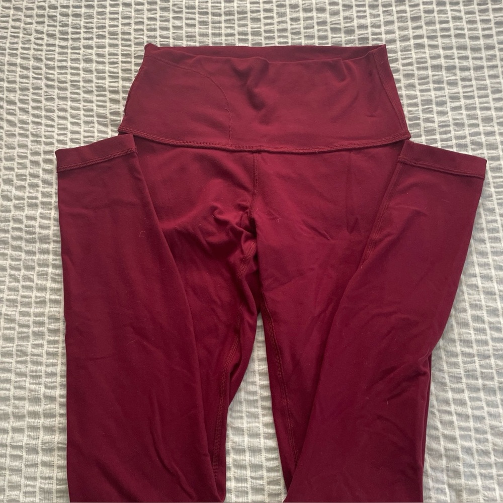 Lululemon Burgundy High-Waisted Leggings